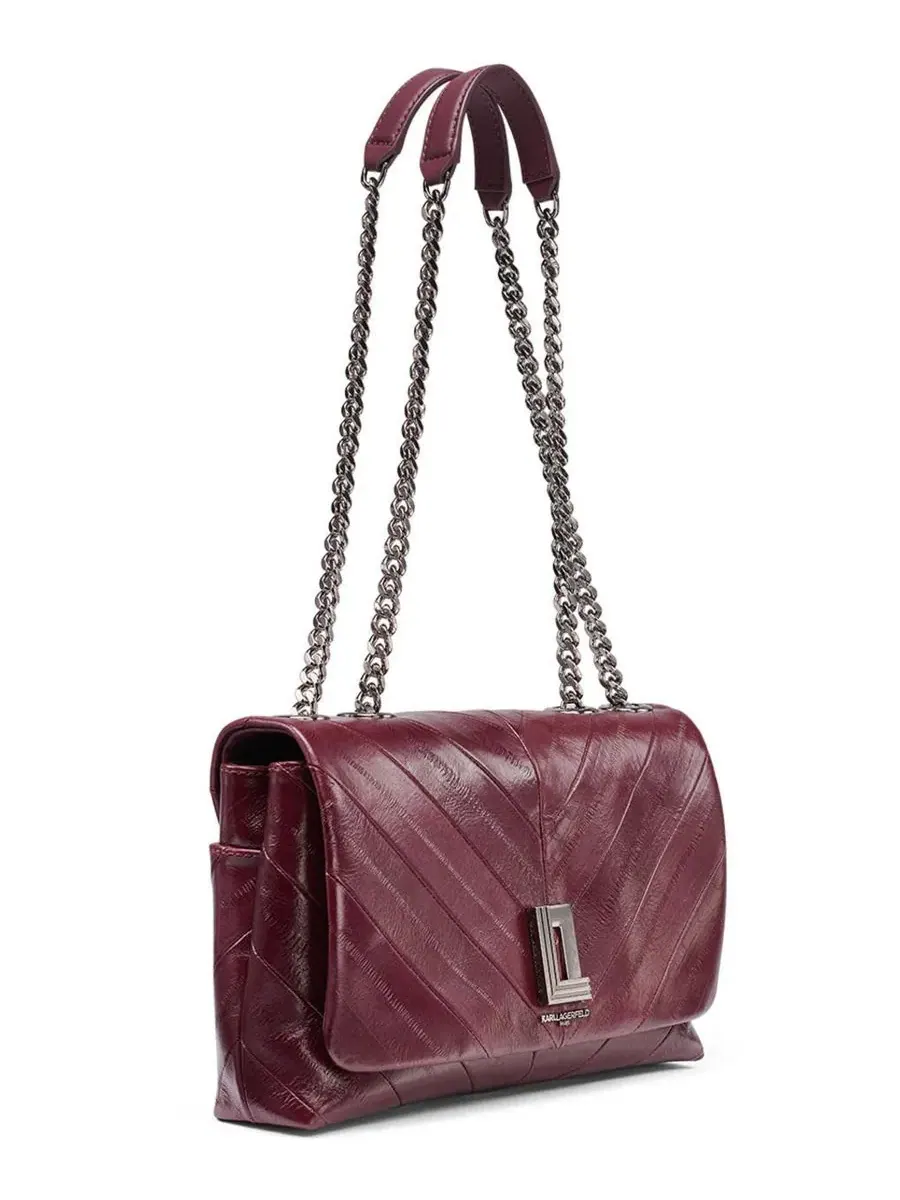 Небольшая сумка через плечо Lafayette Small Shoulder Handbag KARL LAGERFELD PARIS, Cherry Plum — изображение 3 из 5