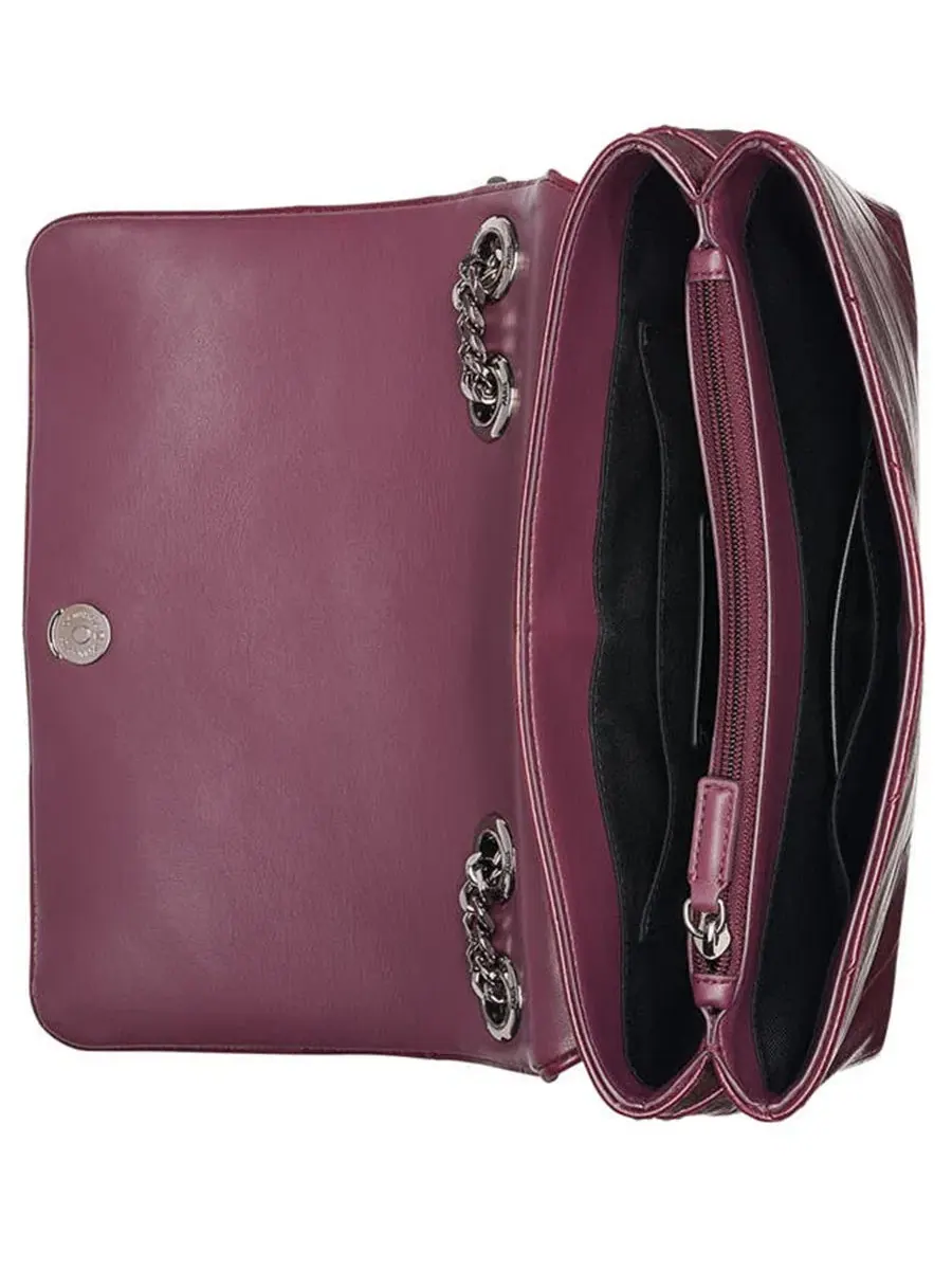Небольшая сумка через плечо Lafayette Small Shoulder Handbag KARL LAGERFELD PARIS, Cherry Plum — изображение 4 из 5