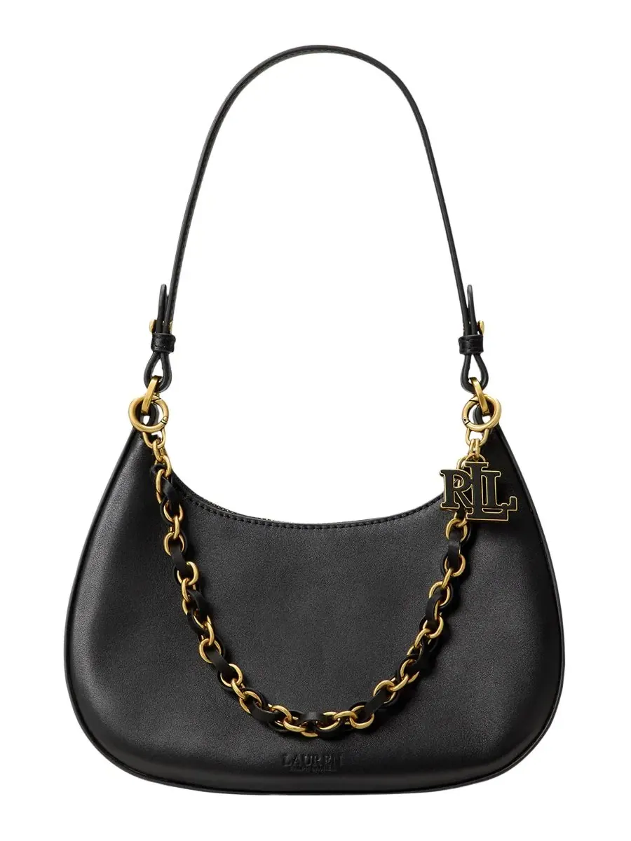 Сумка через плечо Marcy Medium из кожи Lauren Ralph Lauren — изображение 1 из 6, черный