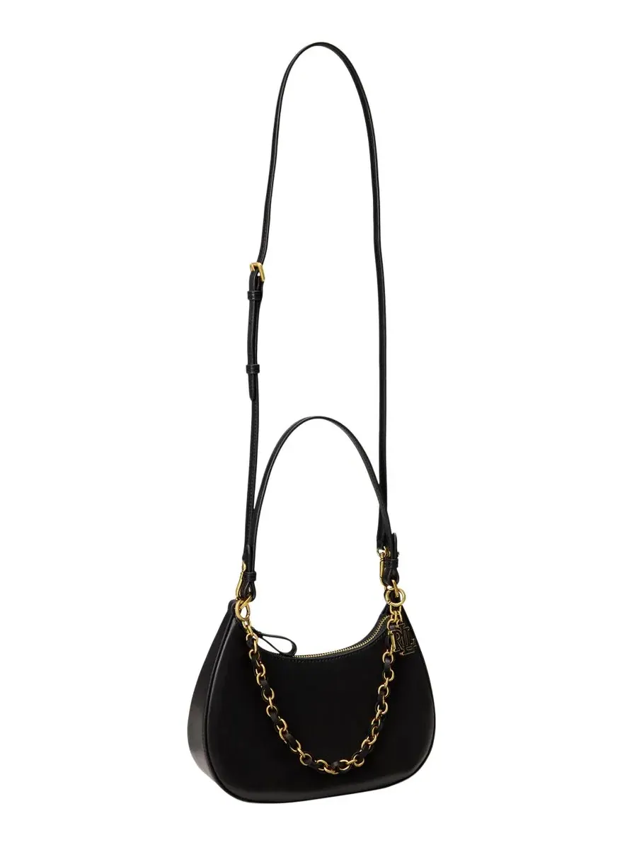 Сумка через плечо Marcy Medium из кожи Lauren Ralph Lauren — изображение 3 из 6, черный