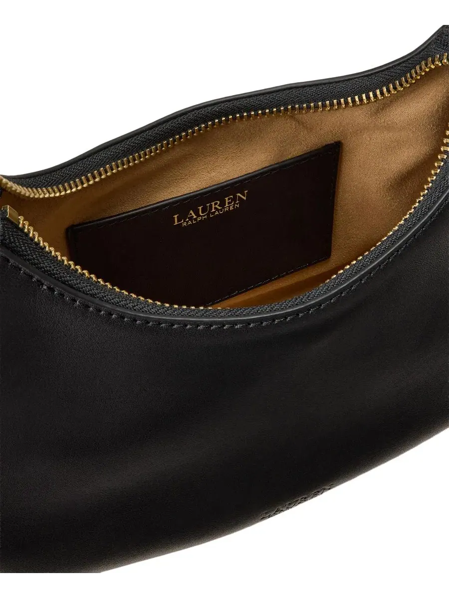 Сумка через плечо Marcy Medium из кожи Lauren Ralph Lauren — изображение 5 из 6, черный