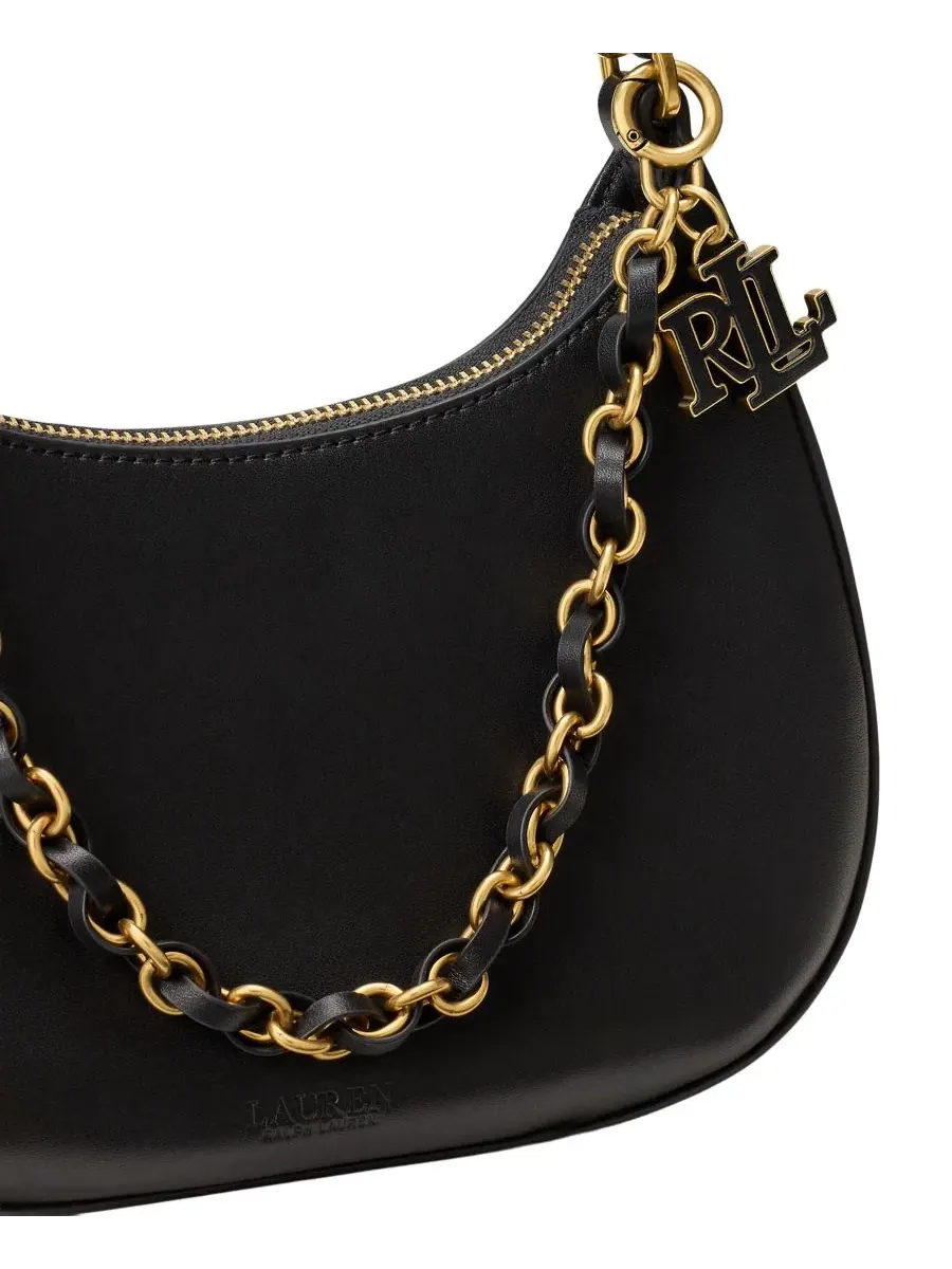 Сумка через плечо Marcy Medium из кожи Lauren Ralph Lauren — изображение 6 из 6, черный