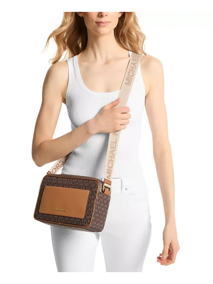 Сумка женская кросс-боди нейлон Michael Kors Jet Set Logo East West — изображение 2 из 4, оранжевый