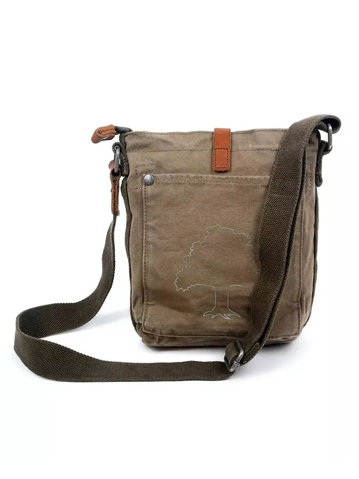 Сумка через плечо из холста Forest Canvas TSD BRAND — изображение 3 из 6, оливковый