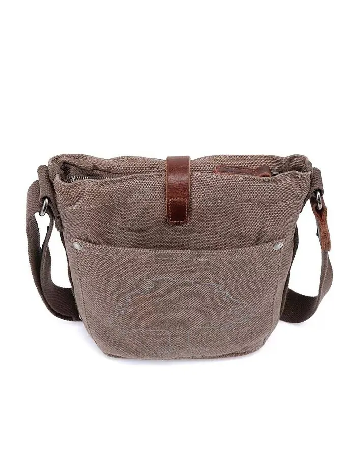 Сумка через плечо из холста Forest Canvas TSD BRAND — изображение 11 из 12, хаки