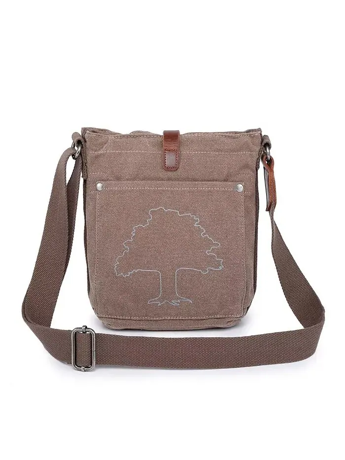 Сумка через плечо из холста Forest Canvas TSD BRAND — изображение 4 из 12, хаки