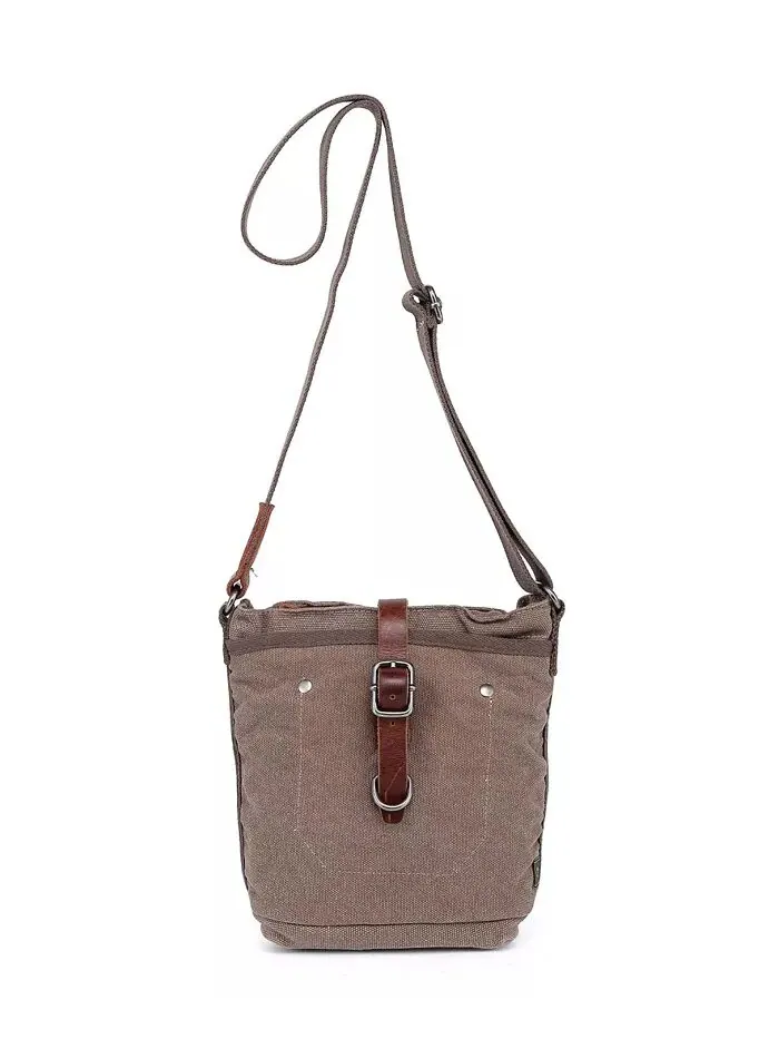 Сумка через плечо из холста Forest Canvas TSD BRAND — изображение 7 из 12, хаки
