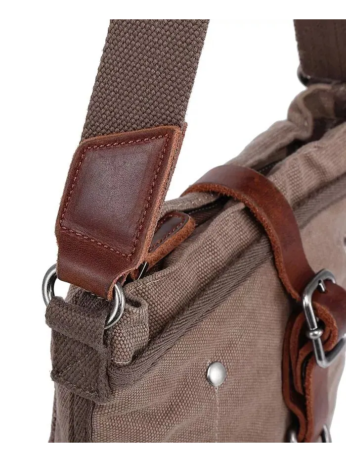 Сумка через плечо из холста Forest Canvas TSD BRAND — изображение 9 из 12, хаки