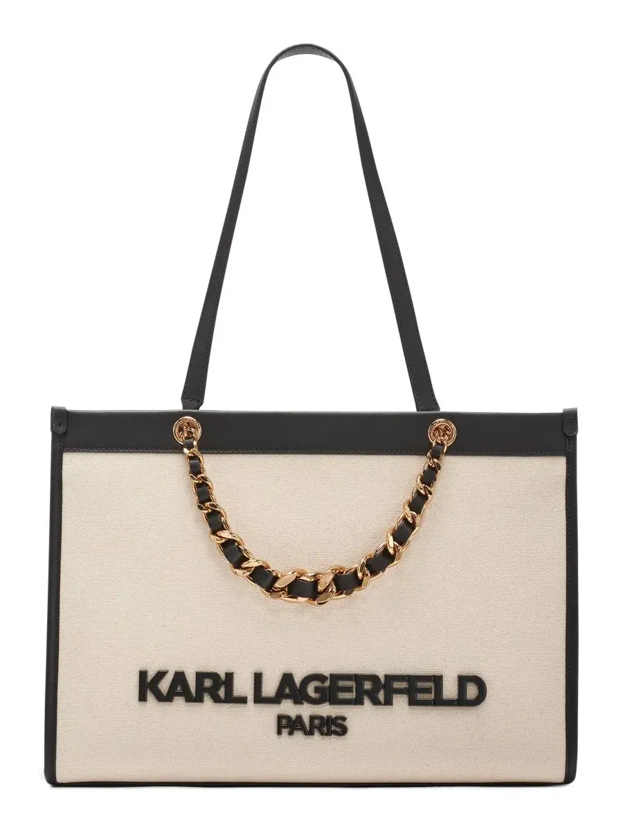 Большая сумка-тоут Savoie Karl Lagerfeld Paris — изображение 1 из 5, натуральный/черный