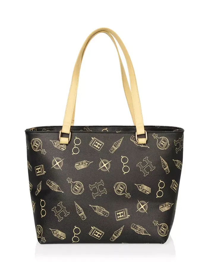 Сумка-холодильник "Harry Potter Hogwarts Uptown Cooler Bag Tote" Oniva — изображение 2 из 6, черный золотистый
