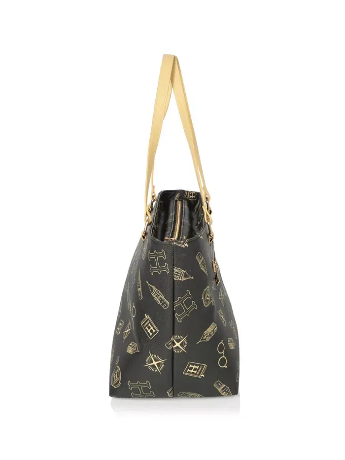 Сумка-холодильник "Harry Potter Hogwarts Uptown Cooler Bag Tote" Oniva — изображение 4 из 6, черный золотистый
