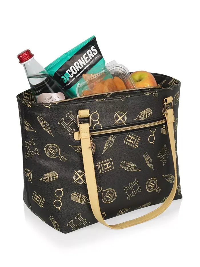 Сумка-холодильник "Harry Potter Hogwarts Uptown Cooler Bag Tote" Oniva — изображение 5 из 6, черный золотистый