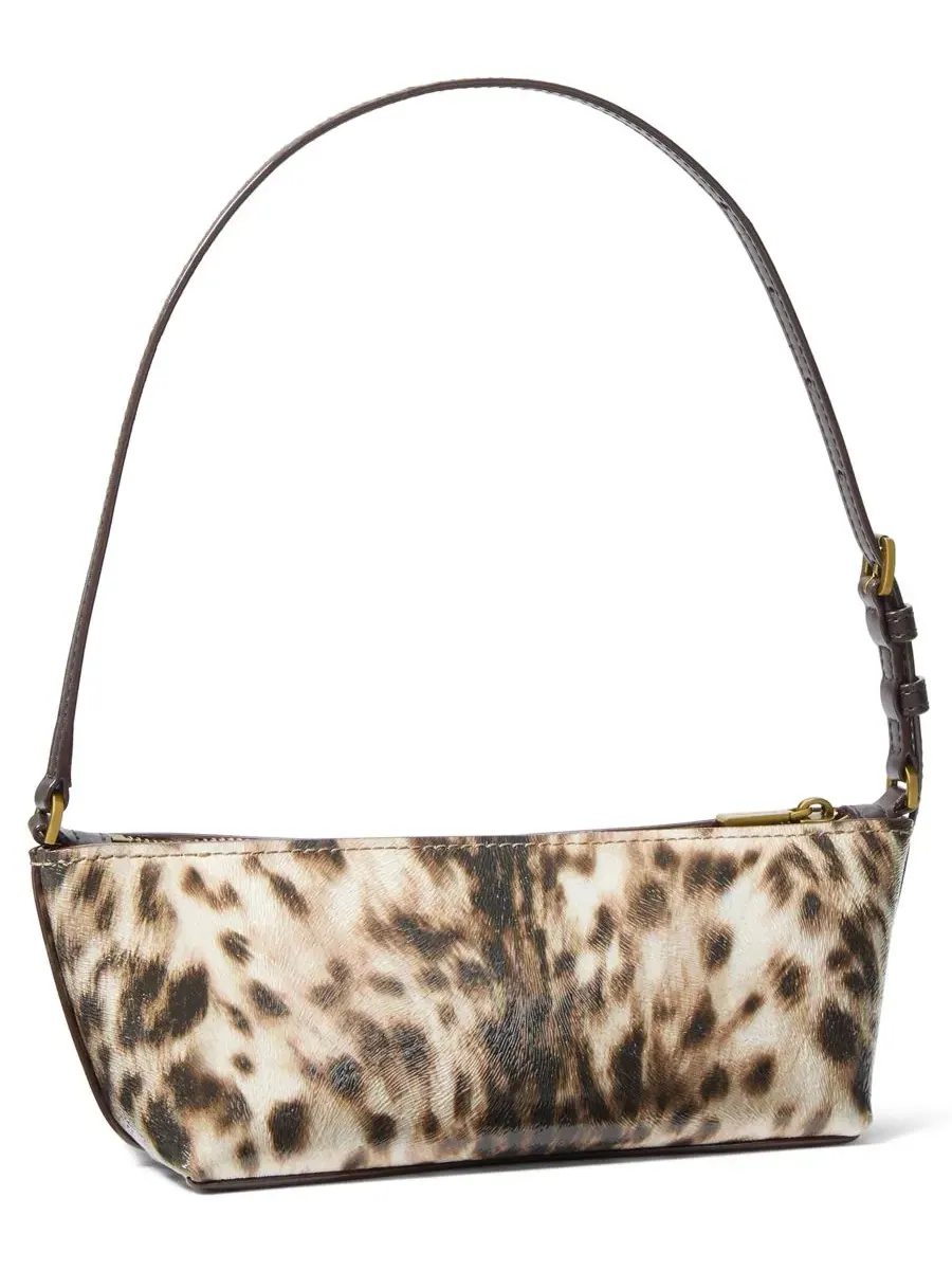 Сумка женская малая кросс-боди кожа (100%) Michael Kors Leather Pouchette Shoulder Handbag — изображение 3 из 4, хаки