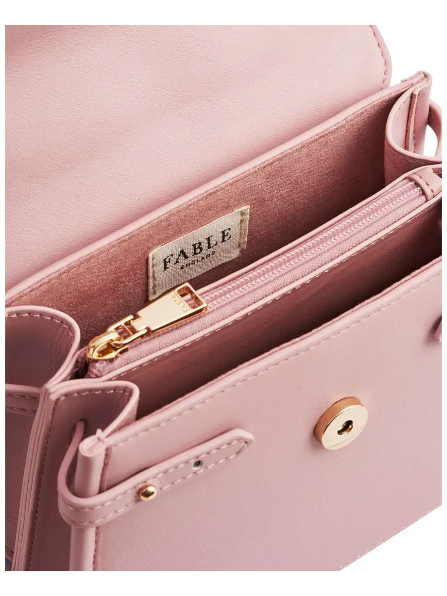 Мини-сумка-тоут Structured Mini Tote Bag Fable England — изображение 2 из 8, розовый