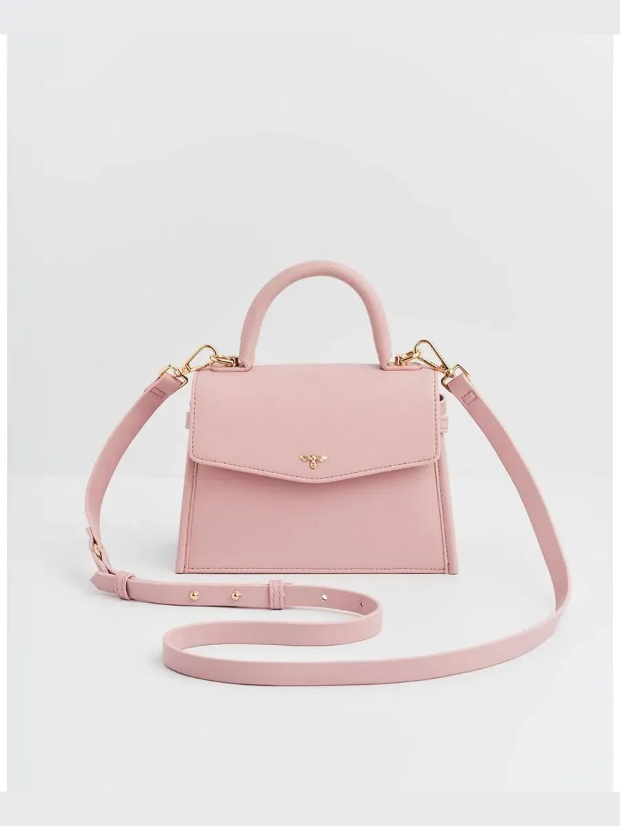 Мини-сумка-тоут Structured Mini Tote Bag Fable England — изображение 6 из 8, розовый