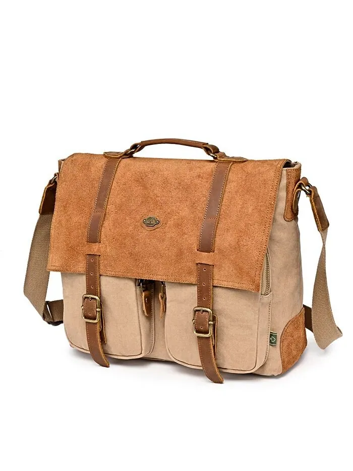 Холщовая сумка-мессенджер Valley Oak TSD BRAND — изображение 12 из 12, хаки