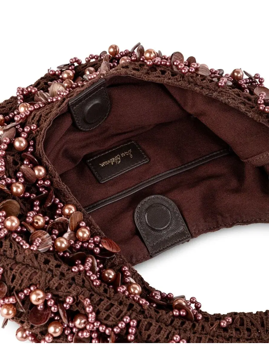 Сумка-хобо среднего размера Ariel Knit Sam Edelman — изображение 4 из 5, темный коричневый