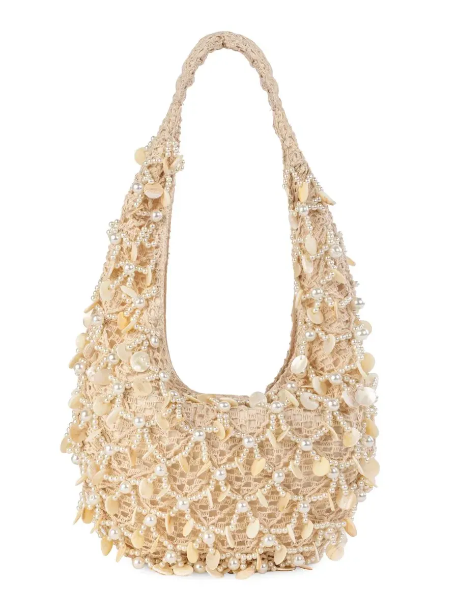 Сумка-хобо среднего размера из вязаного трикотажа Ariel Knit Sam Edelman — изображение 2 из 5, прозрачный