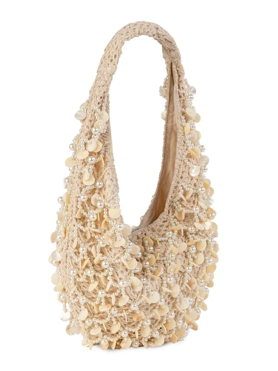 Сумка-хобо среднего размера из вязаного трикотажа Ariel Knit Sam Edelman — изображение 3 из 5, прозрачный