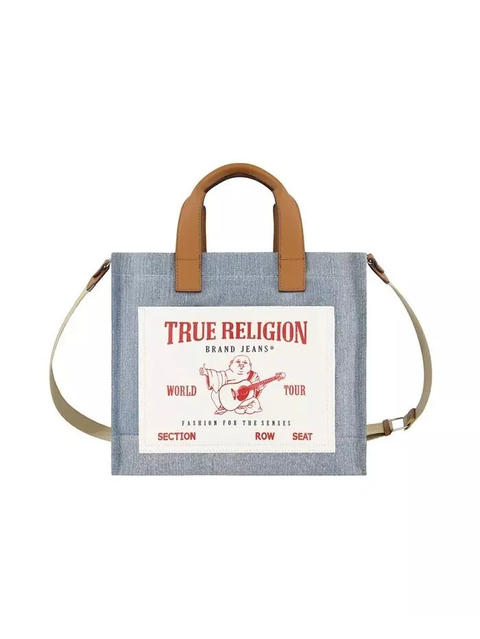 Женская большая сумка-тоут с карманом среднего размера True Religion — изображение 1 из 3, черный