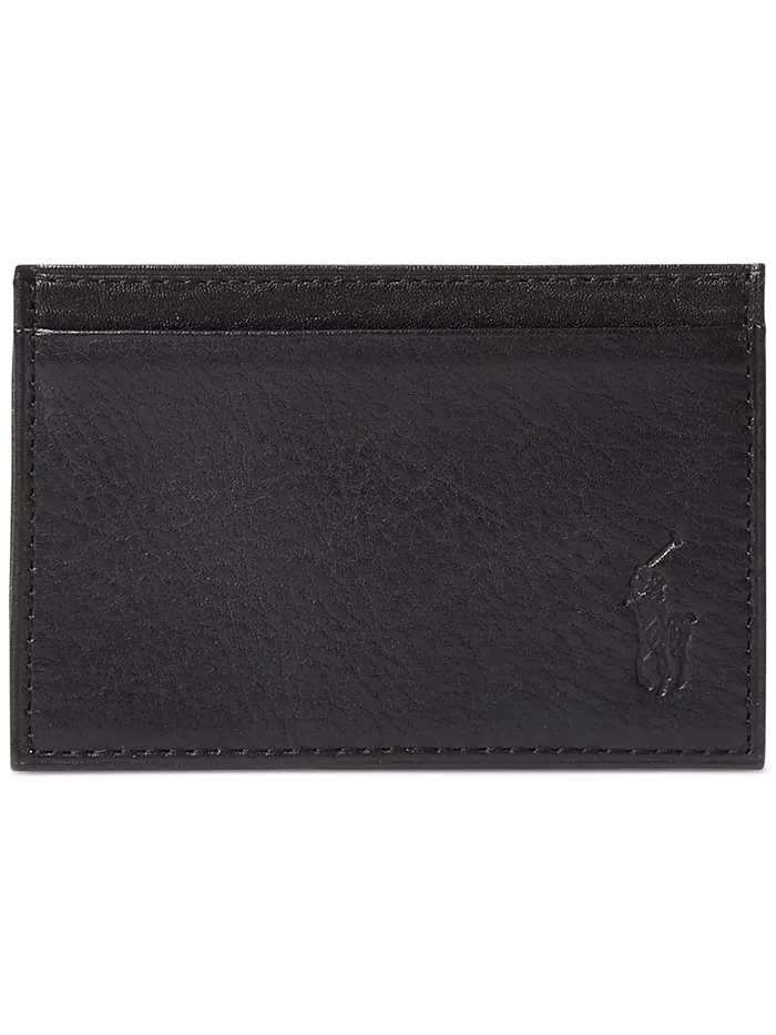 Мужской картхолдер из шагренированной кожи Polo Ralph Lauren