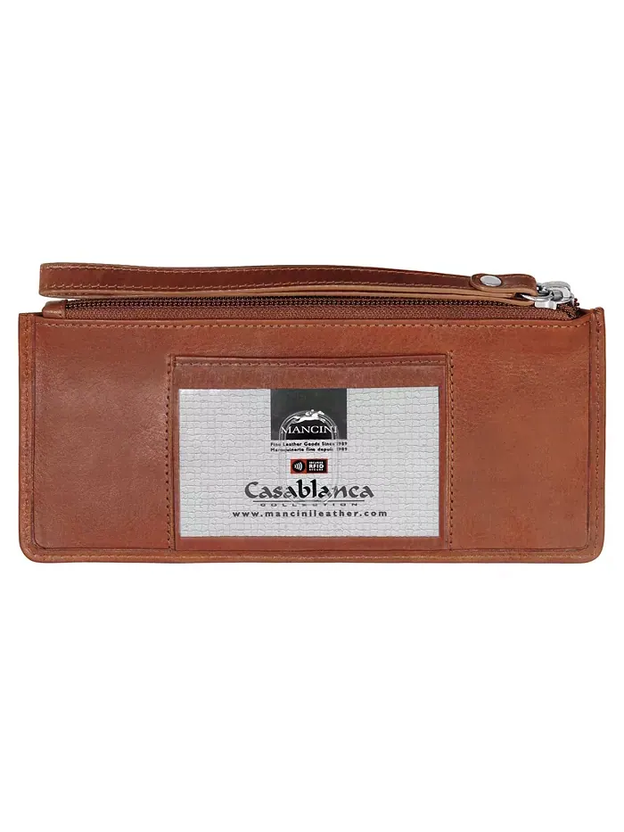 Женский кошелек Casablanca Collection с защитой RFID Mancini — изображение 2 из 2, верблюжий