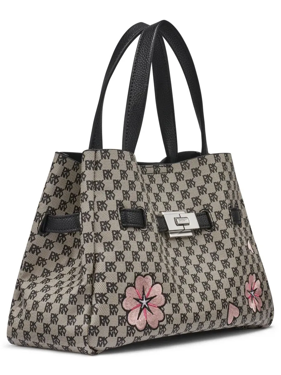 Сумка-мессенджер Bryar Small Crossbody Satchel Bag DKNY — изображение 3 из 4, черный/черный