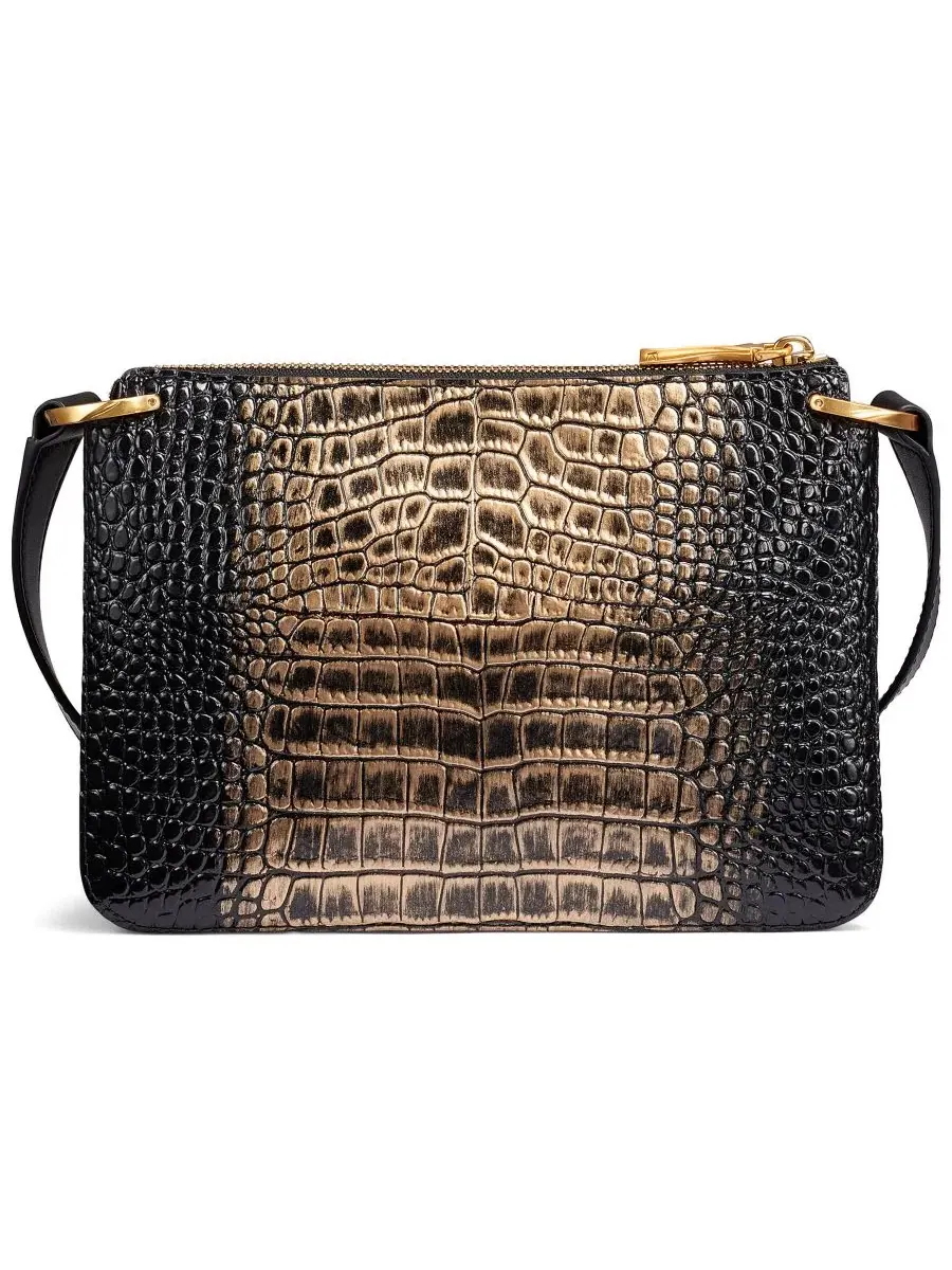 Небольшая кроссбоди-сумка Glenwood Small Crossbody Handbag Donna Karan New York — изображение 2 из 10, черный золотистый