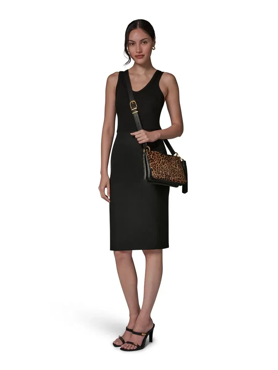 Небольшая кроссбоди-сумка Glenwood Small Crossbody Handbag Donna Karan New York — изображение 10 из 10, черный золотистый