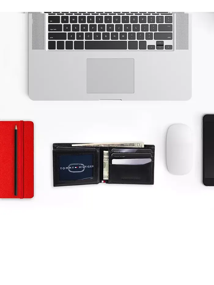 Мужской кошелек Edisto RFID Slimfold Wallet Tommy Hilfiger — изображение 5 из 6, черный