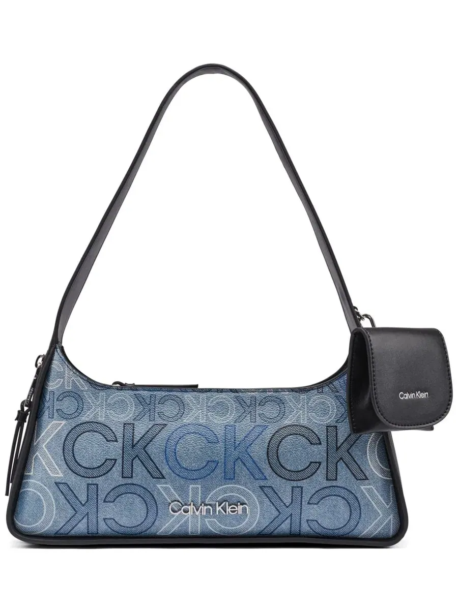 Сумка через плечо средняя Kyren Denim Signature Calvin Klein