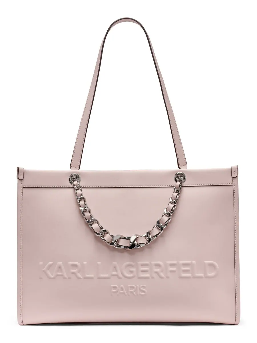 Большая кожаная сумка-тоут Savoie KARL LAGERFELD PARIS