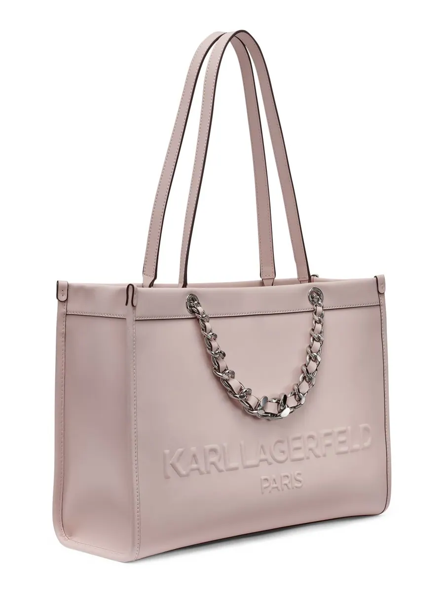 Большая кожаная сумка-тоут Savoie KARL LAGERFELD PARIS — изображение 3 из 5, лотус
