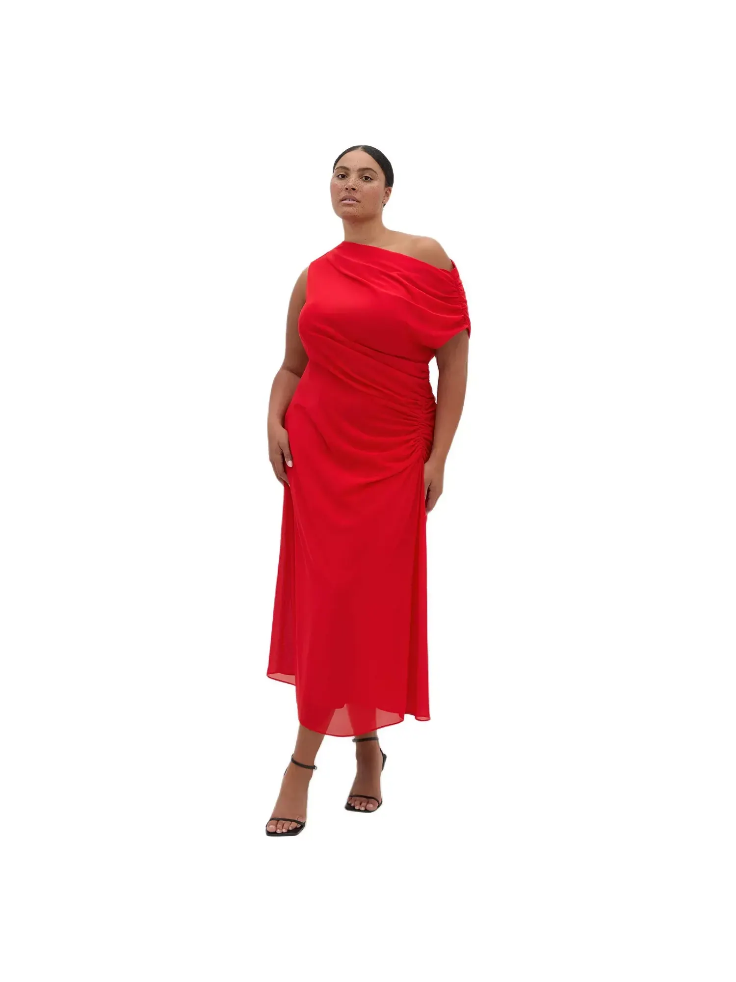 Платье City Chic Vivid Colour Maxi — изображение 1 из 4, красный