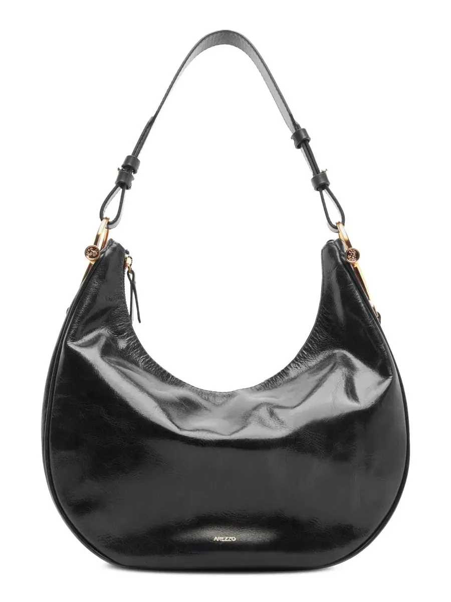 Большая кожаная сумка-хобо Cora Large Leather Hobo Arezzo