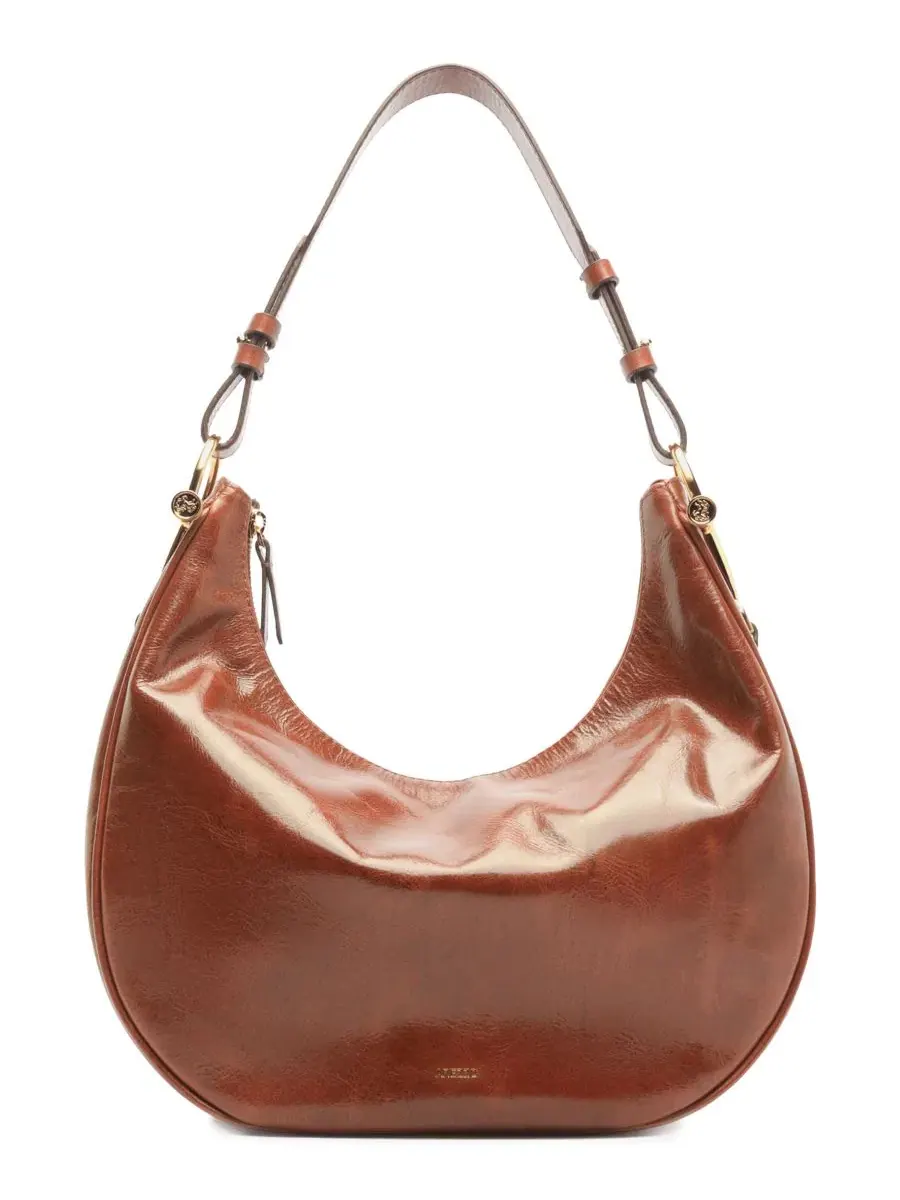 Сумка-хобо из кожи Cora Large Leather Hobo Arezzo, Soul Natural