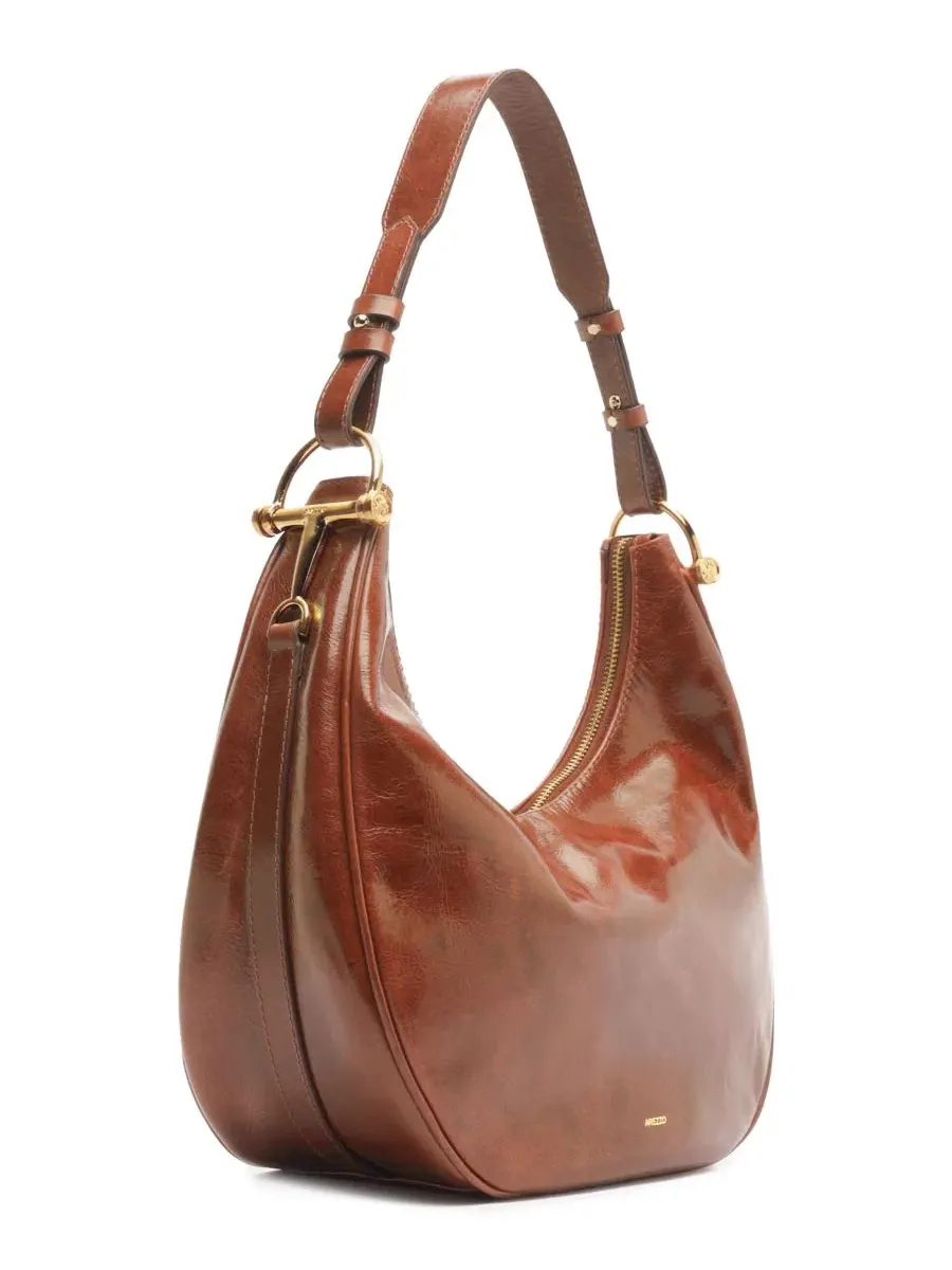 Сумка-хобо из кожи Cora Large Leather Hobo Arezzo, Soul Natural — изображение 4 из 5