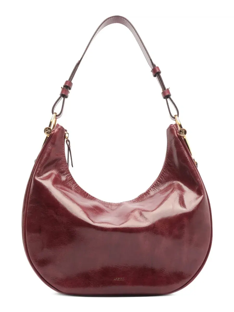 Сумка-хобо из кожи Cora Large Leather Hobo Arezzo — изображение 1 из 4, красный
