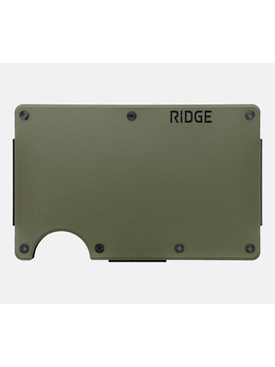 Кошелек RIDGE - Матовый оливковый - Ремешок для наличных The Ridge — изображение 1 из 7