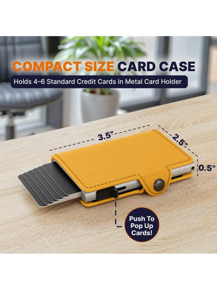 RFID-кошелек-портмоне для женщин - тонкий минималистичный держатель для кредитных карт (вместимость — изображение 3 из 7