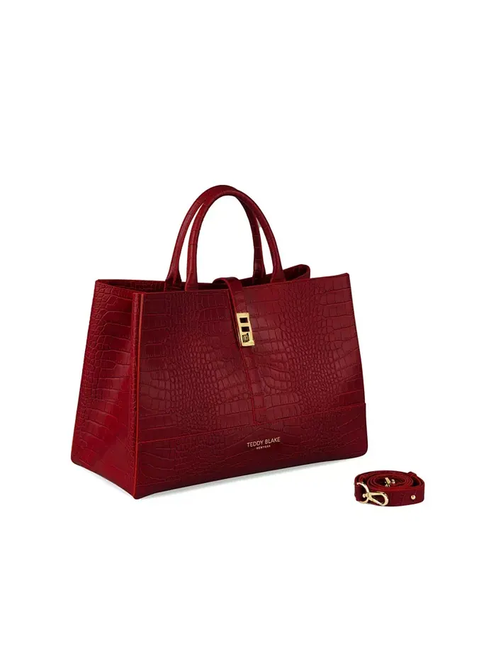 Сумка Lola Croco 15" Teddy Blake — изображение 2 из 6, бордо