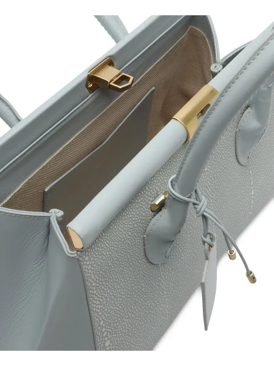 Сумка-тоут Morgan Medium Turn-Lock Arezzo — изображение 4 из 5, синий