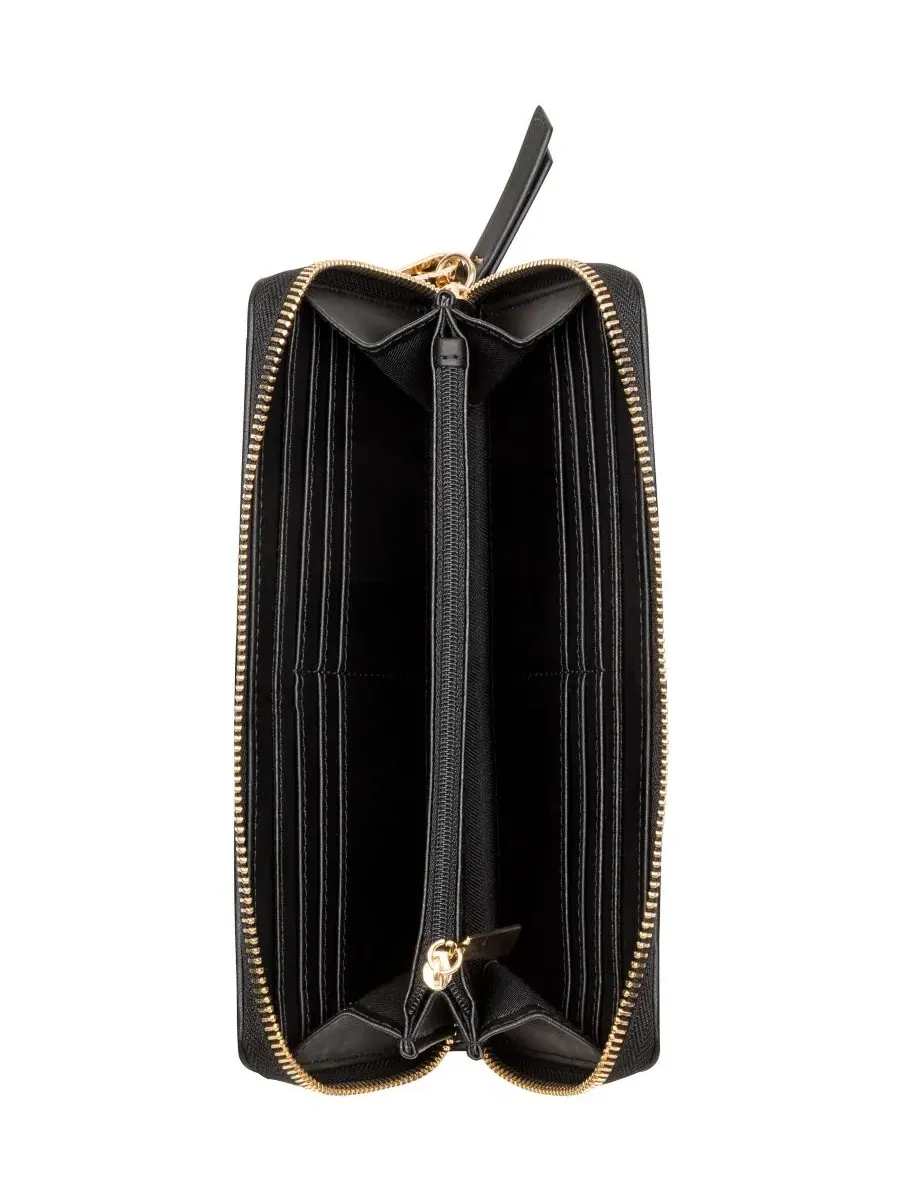 Клатч-вистлет с молнией, модель Cobel Zip Around Nine West — изображение 4 из 4, натуральный/черный