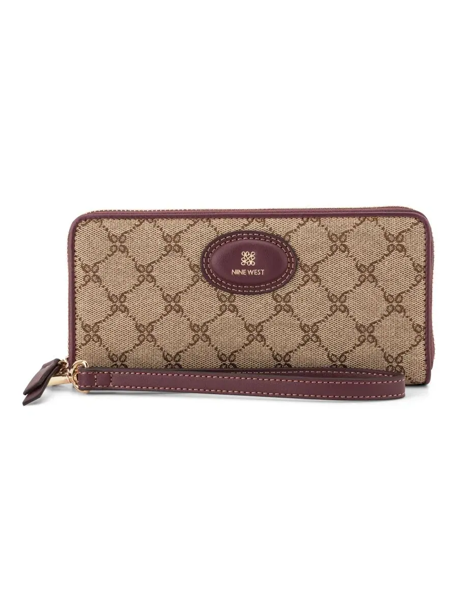 Клатч-вистлет Nine West, Mocha Logo/Boysenberry