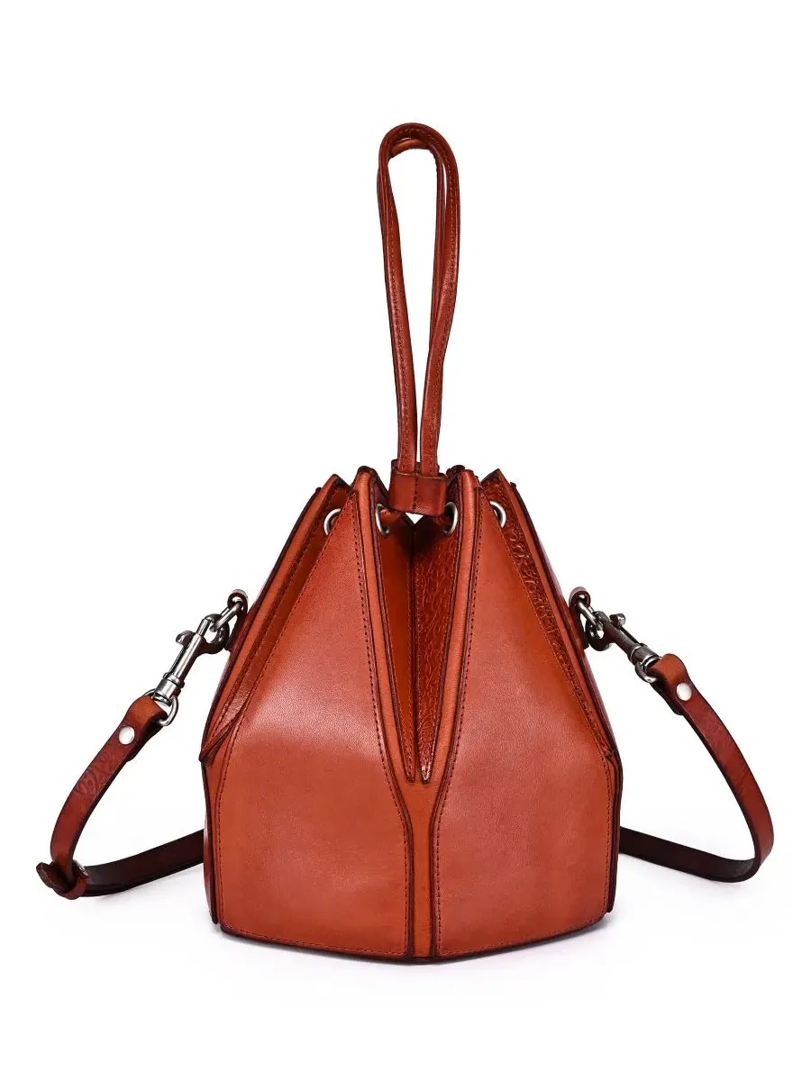 Сумка-трансформер Prism Mini Convertible Bucket Crossbody Handbag Old Trend — изображение 1 из 7, коньячный коричневый