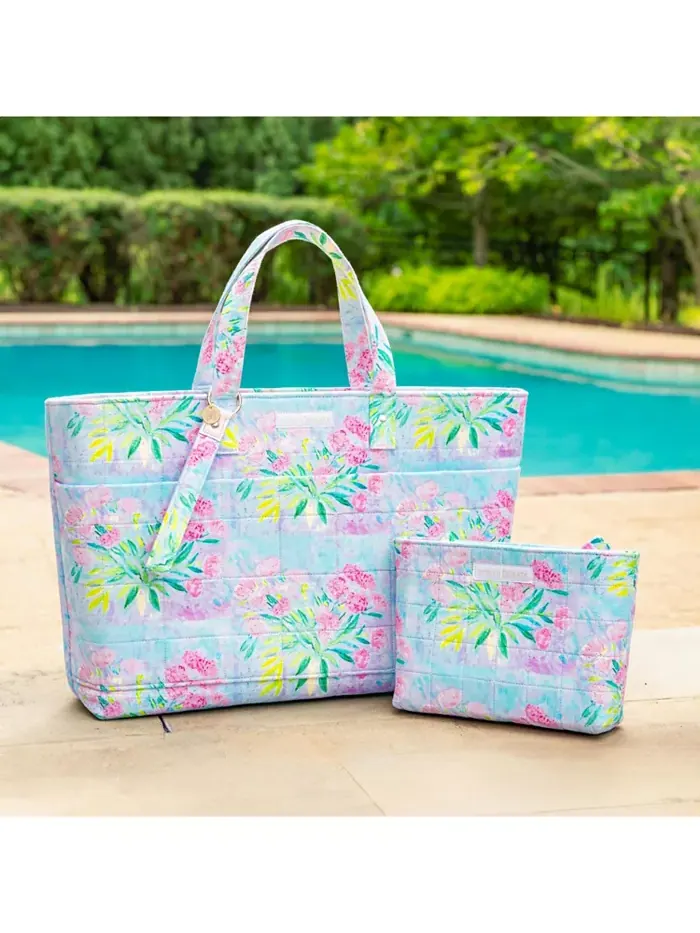 Сумка Floral Quilted Pouch EVELYN & KATE — изображение 5 из 7, розовый