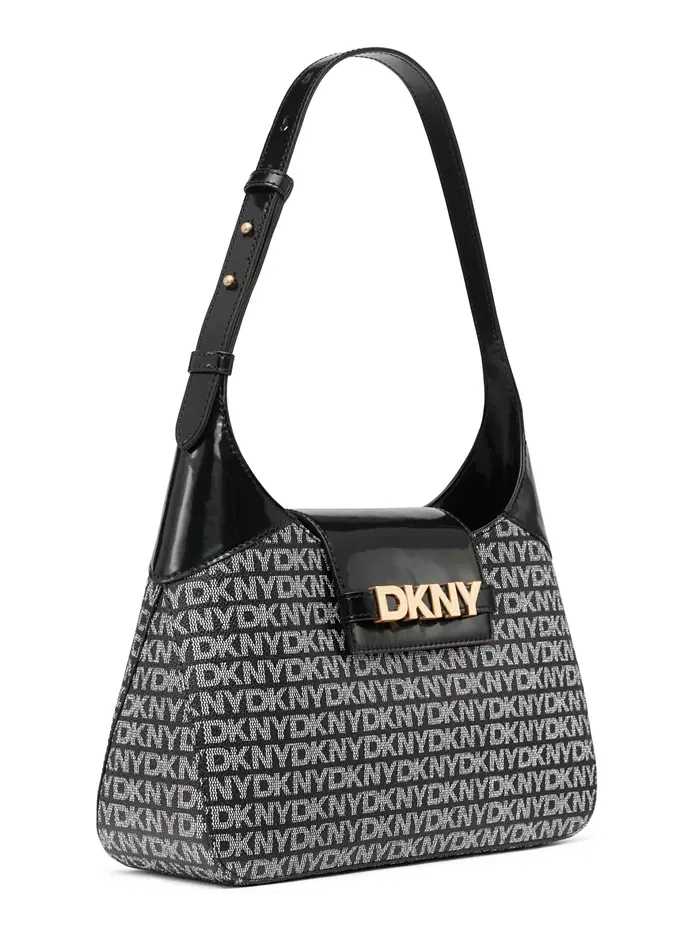Сумка через плечо Avril Small Logo DKNY — изображение 4 из 6, черный/черный