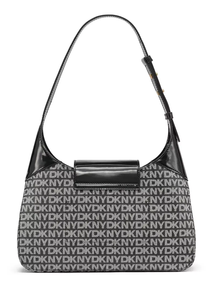 Сумка через плечо Avril Small Logo DKNY — изображение 5 из 6, черный/черный