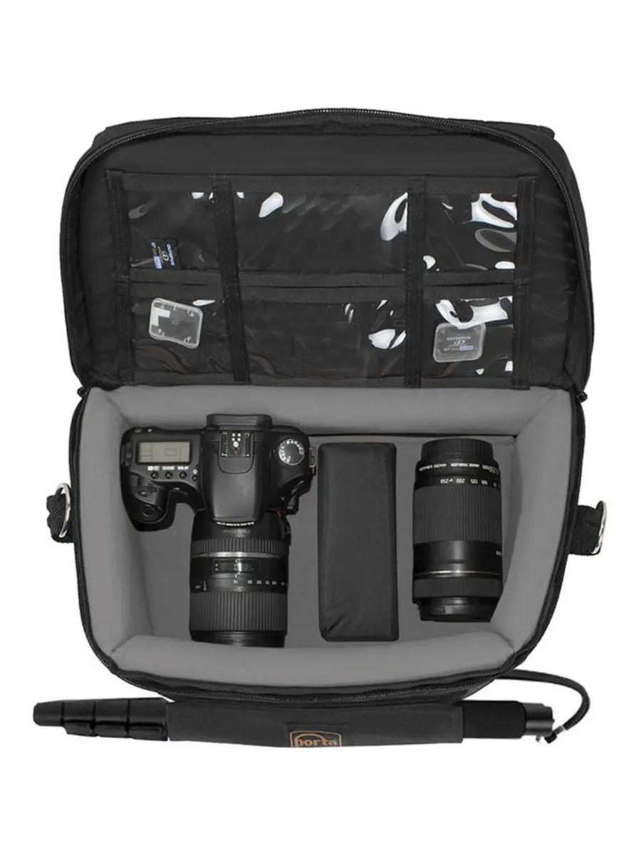 Сумка-мессенджер для камеры Panasonic GH5 и объективов Porta Brace — изображение 6 из 8, черный