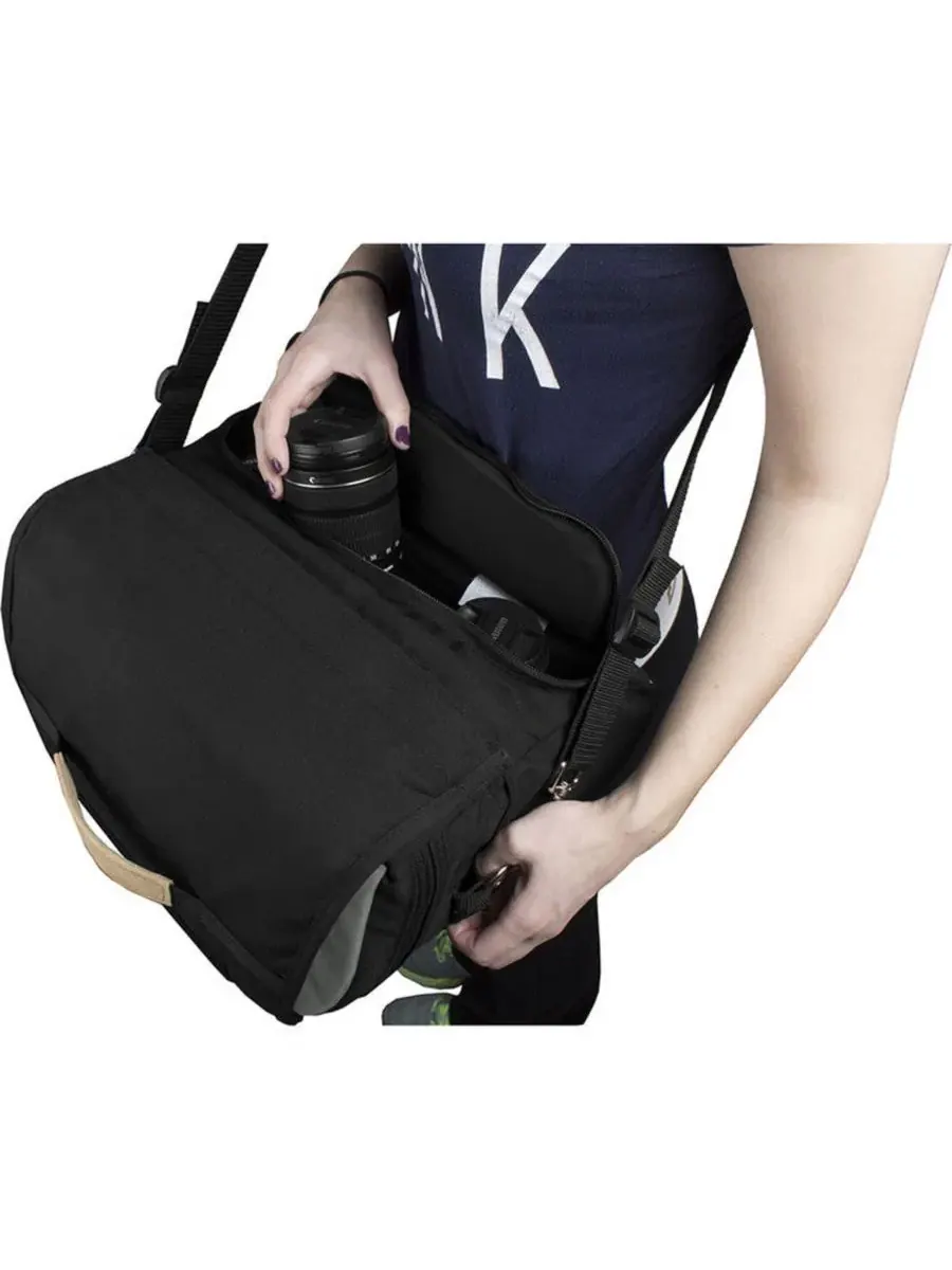 Сумка-мессенджер для камеры Panasonic GH5 и объективов Porta Brace — изображение 7 из 8, черный